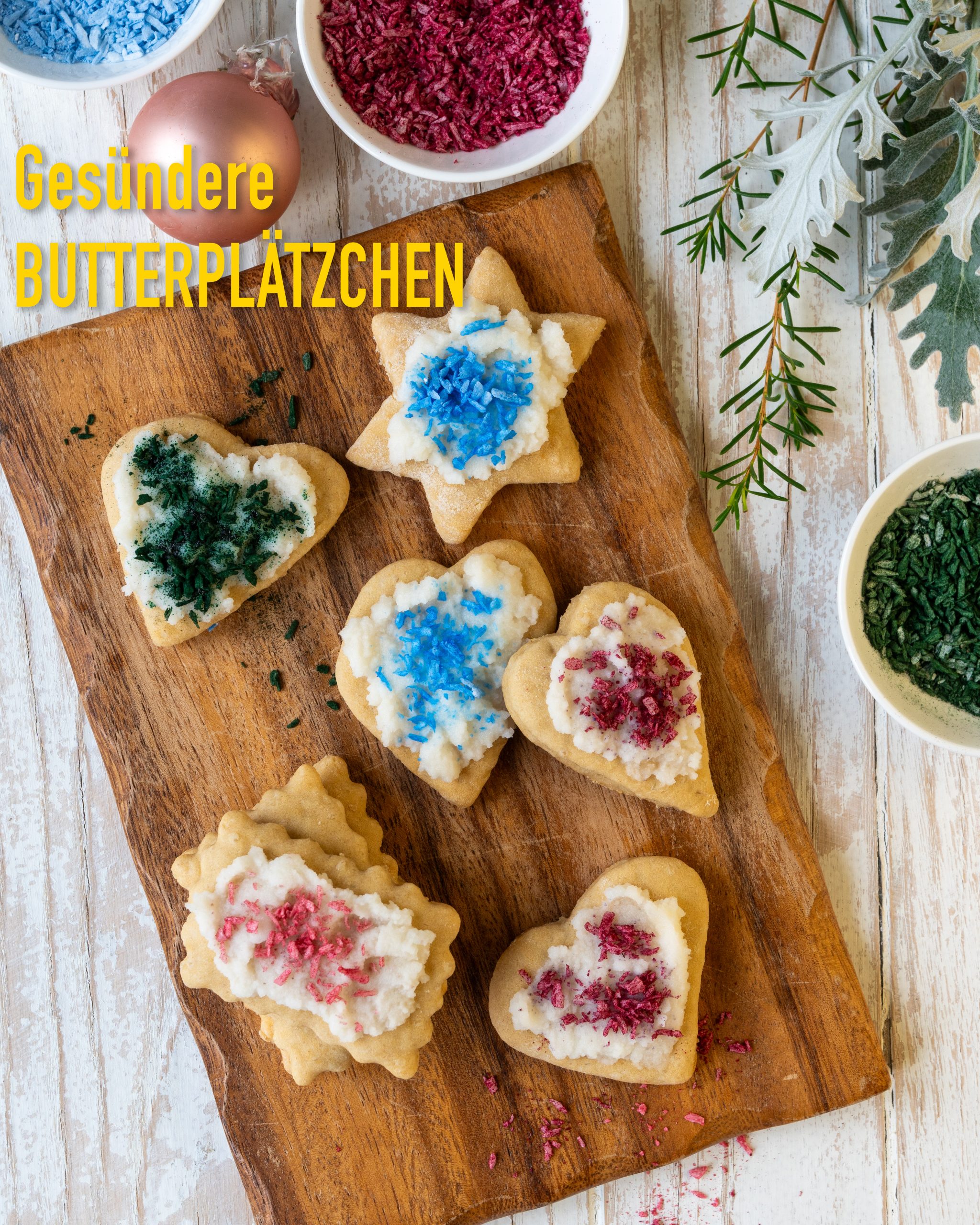 Bunte Butterplätzchen auf gesündere Art - Isabell Heßmann